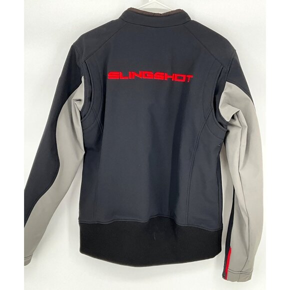 Polaris Slingshot Women's Black & Gray Softshell Jacket L‎ Motorcycle xsx - Picture 2 of 7
